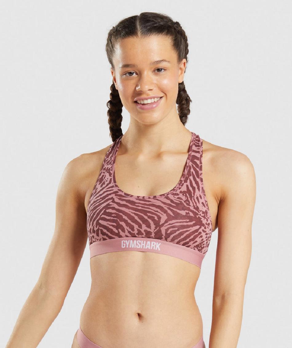 Gymshark Cotton Ženske Bralette Roze | HR 3174XYU